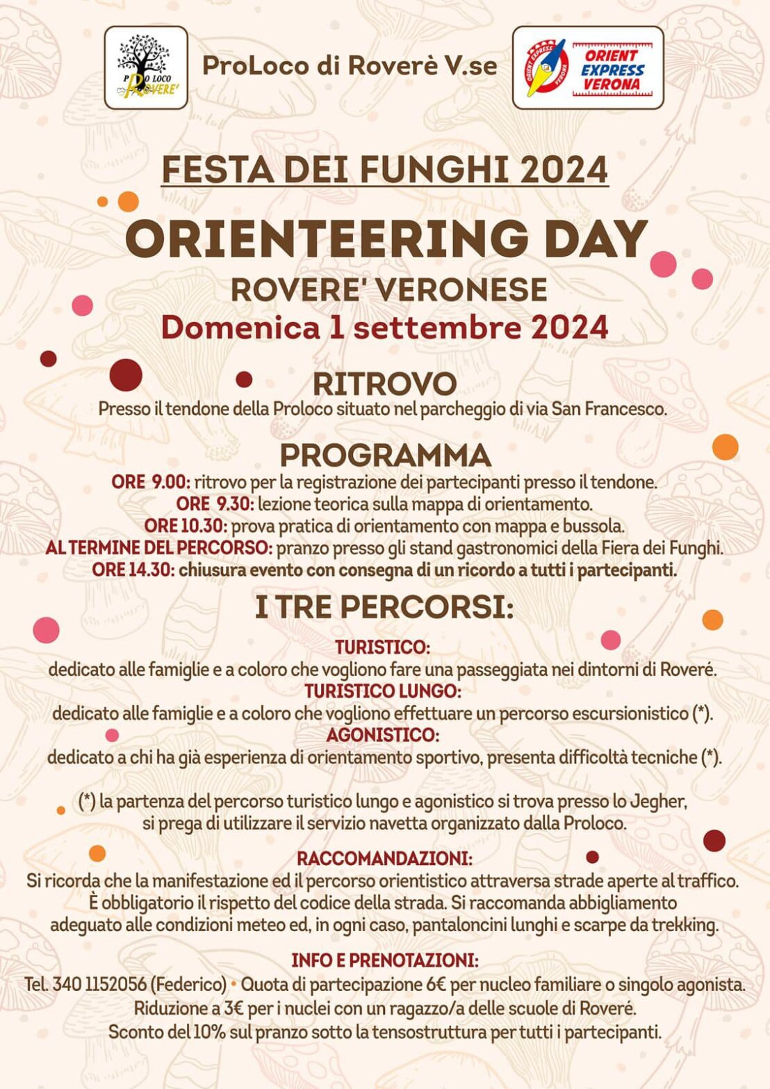 Locandina Orienteering Day 2024 Locandina dell'Orienteering Day 2024 a Roverè Veronese durante la Festa dei Funghi.